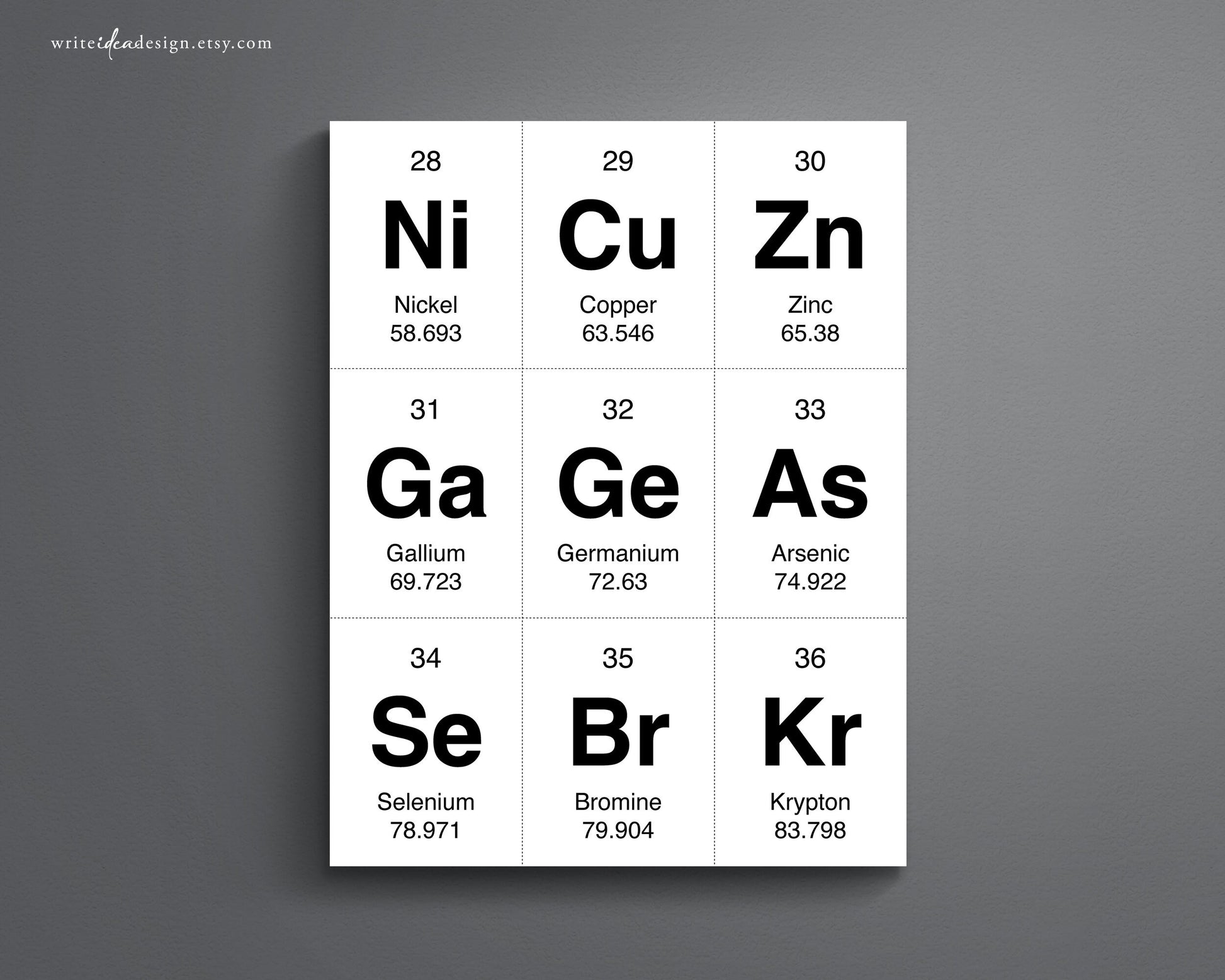 Printable Periodic Table of Elements Flash Cards. Chemistry Flash Cards. Elements Flash Cards.