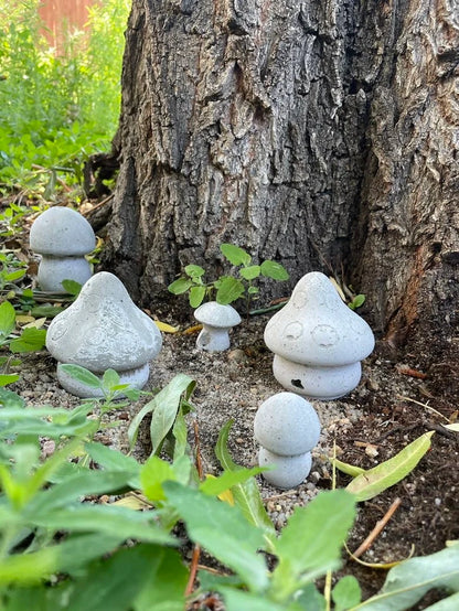 Mushrooms Concrete Garden Planter Decorations Pots Fairy Vegetable