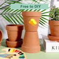 4 Inch Terracotta Plant Pots with Saucer - 6 Pack Clay Flower Pots with Drainage, Great for Plants, Crafts, Wedding Favor