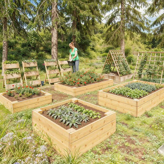 DIY Cedar Garden Bed Plan: 4x8 & 4x4 Raised Planter Box (PDF) + Build Videos