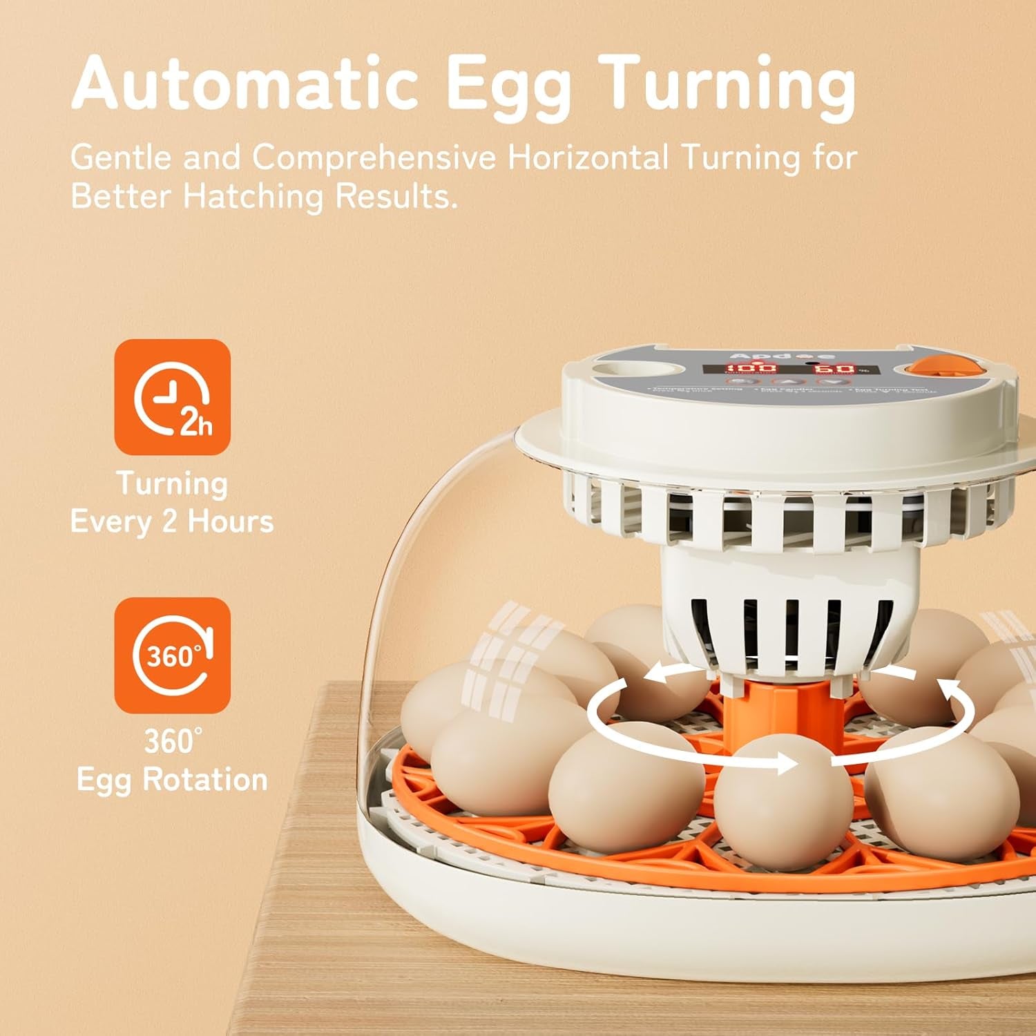 Egg Incubator with Temperature and Humidity Control, Automatic Egg Turner, Egg Candler, External Water Bottle Refill, Air Vent, 360° Clear View, Hatching Chicken Duck Quail Bird,  HatchPro 12