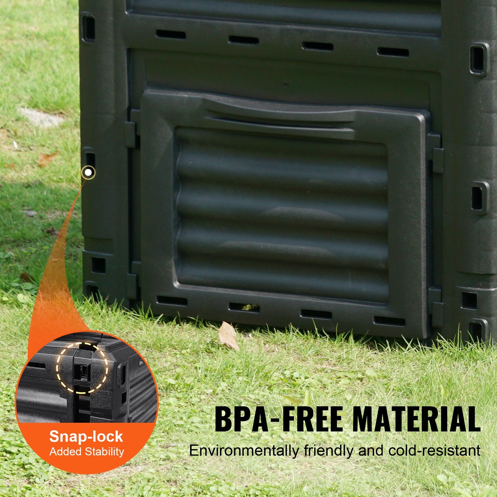 Garden Compost Bin 80 Gal/300 L Outdoor Compost Bin BPA Free Material