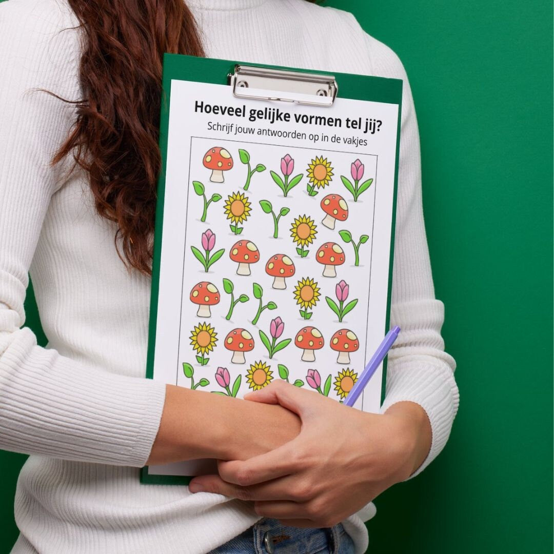 Educational activity book for children 66 printable worksheets NL | Dutch preschool practice material | Recognize similar elements
