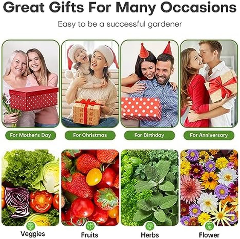 Indoor Garden Hydroponics Growing System: 10 Pods Plant Germination Kit Aeroponic Herb Vegetable Growth Lamp Countertop with LED Grow Light - Hydrophonic Planter Grower Harvest Lettuce