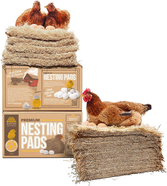 , Premium Laying Hen Nesting Pads, USA Grown & Sustainably Harvested, 13 x 13 (10 Pack)