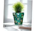 Decoupage Terracotta Planter: Green Flower Pot 4 inch
