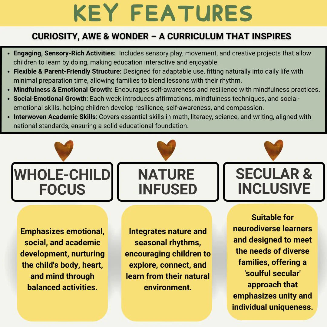 August & September Preschool Curriculum for Homeschoolers: Secular, Whole-child focus, Hands-on