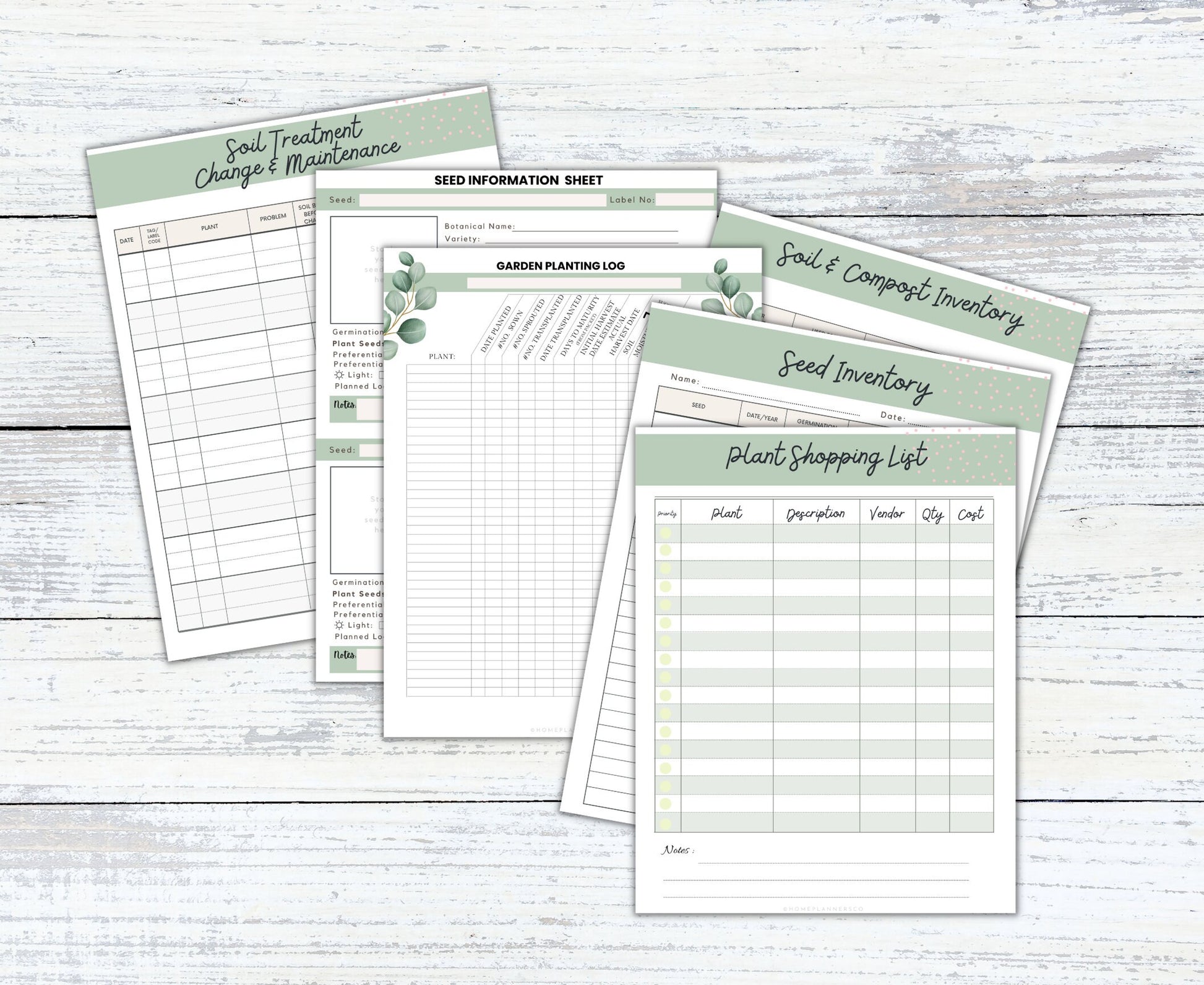 Garden Planner Fillable Printable PDF Garden Journal Garden Calendar Garden Log Gardening Organizer Gardening Binder Editable Gardening Book