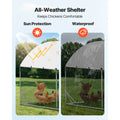Uimoso Large Metal Walk-in Chicken Coop with Dome Roof, 9x25x6.6 ft Poultry Run