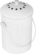 Compost Bin with Lid and 1.3 Gallon Compose Spare Charcoal Filter Utopia Kitchen