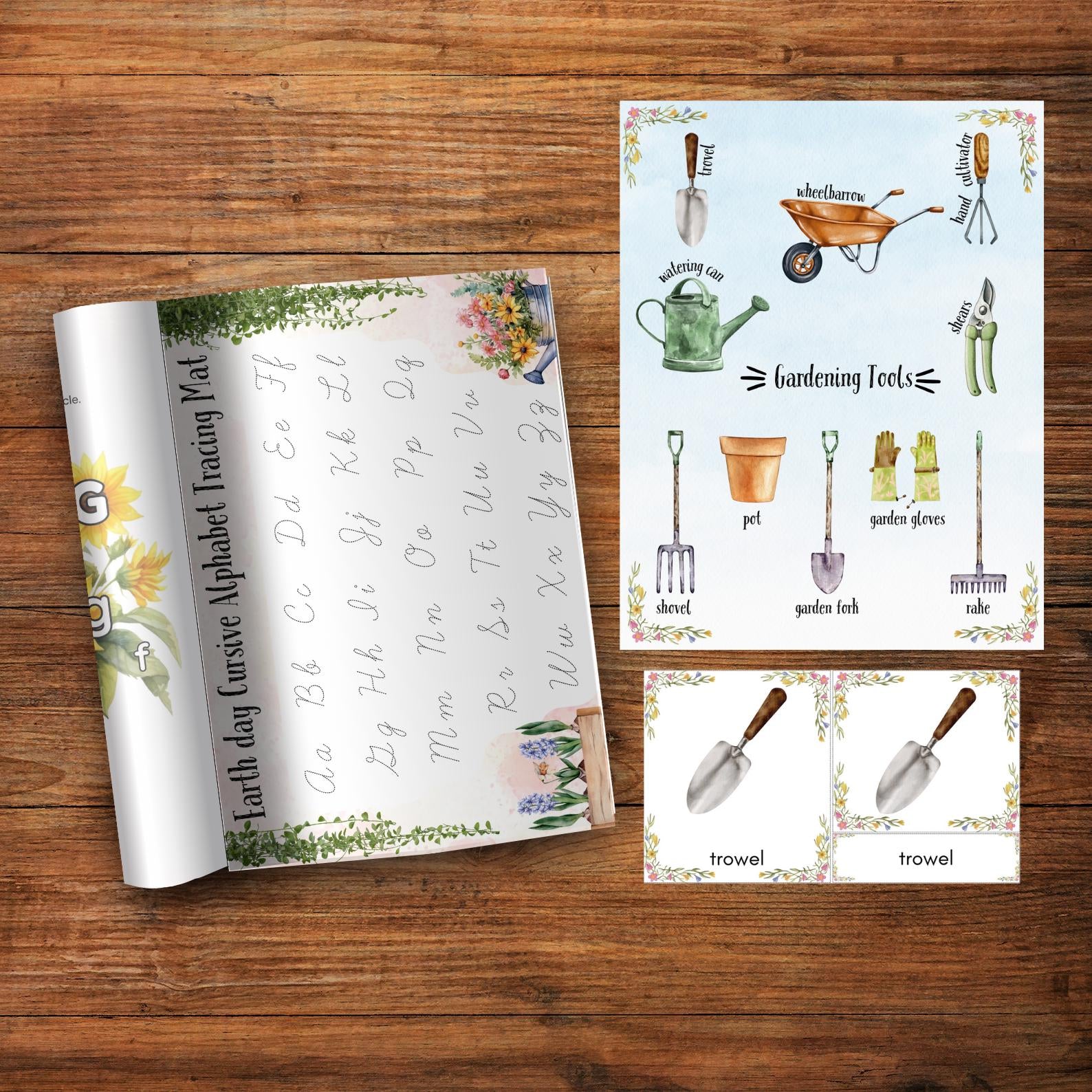 Gardening Activity Book Printable for Kids Garden Study Nature Unit Early Learning 115 Pages Science Literacy Math