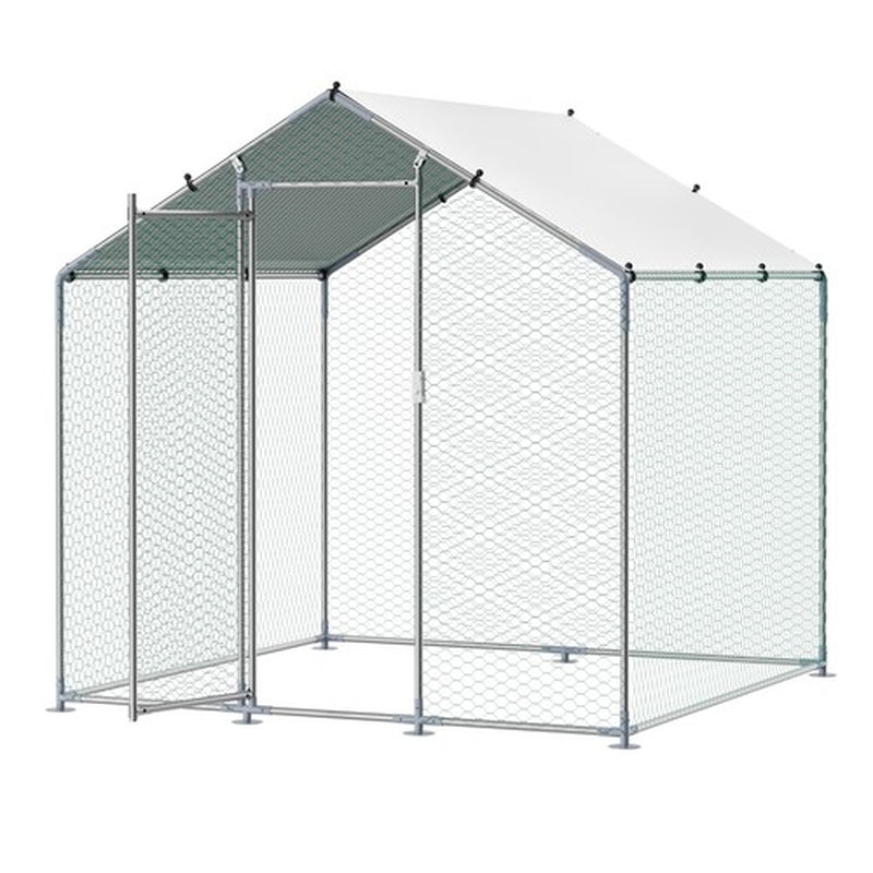 Metal Chicken Coop 6.56x6.56x6.56