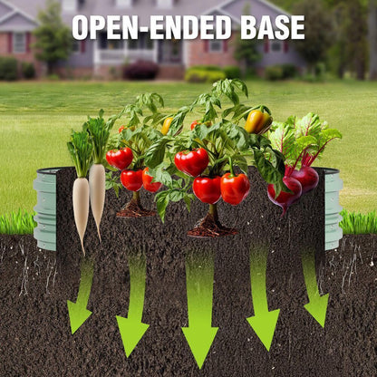 WORKPRO 2PC Metal Planter Box Galvanized Raised Garden Bed Set 4X2X1Ft Patio Kit