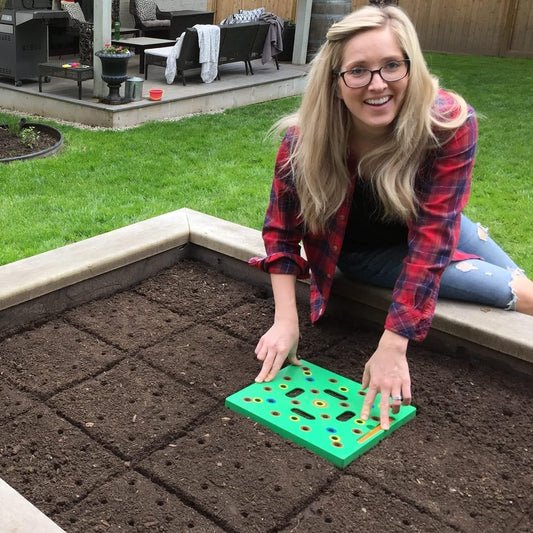 - Seed and Seedling Spacer Tool for Bigger Harvests, Organized Plants & Fewer Weeds – Color-Coded Gardening Template with Magnetic Dibber, Ruler & Planting Guide