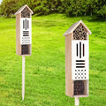 Best-Seller Wooden Insect Hotel for Bees, Butterflies, & Ladybugs, Hangable or Stakable Garden Beehive Gift