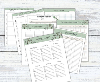 Garden Planner Fillable Printable PDF Garden Journal Garden Calendar Garden Log Gardening Organizer Gardening Binder Editable Gardening Book