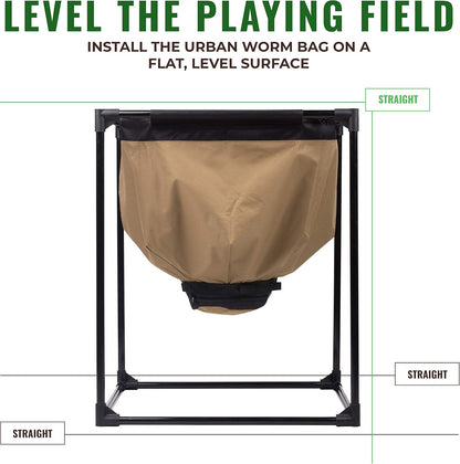 Bag Worm Composting Bin Version 2 - Easy Harvest with Fully Removable Zipper-Free Bottom