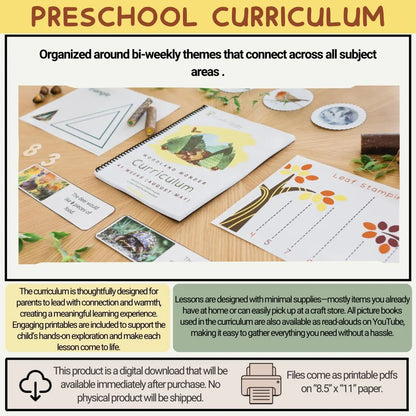 August & September Preschool Curriculum for Homeschoolers: Secular, Whole-child focus, Hands-on