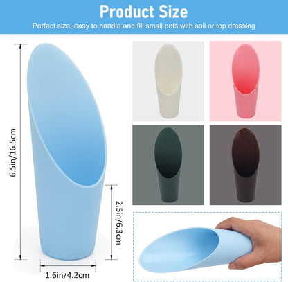 Bonsai Soil Scoops, 5 PCS Plastic Garden Soil Scoops, Colorful Small Soil Scoops, Gardening Tools