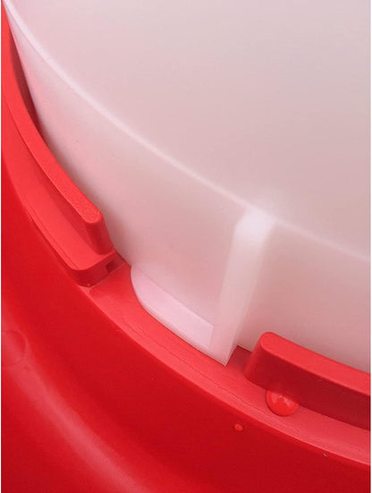 Heated Chicken Waterer, Hanging Poultry Water Fountain, 3 Gallon, Red - Plastic Water Dispenser with Heater for Chicks, Chickens, and Livestock