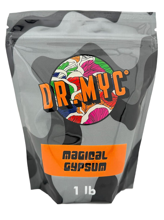 Magical Gypsum - Lab Grade Gypsum with Nutritional Profile Designed by Mycologist . Perfect for Bulk Mushroom Substrate + Houseplants - Lab Grade with MGP Microbes for Mushroom Growing (1lb)