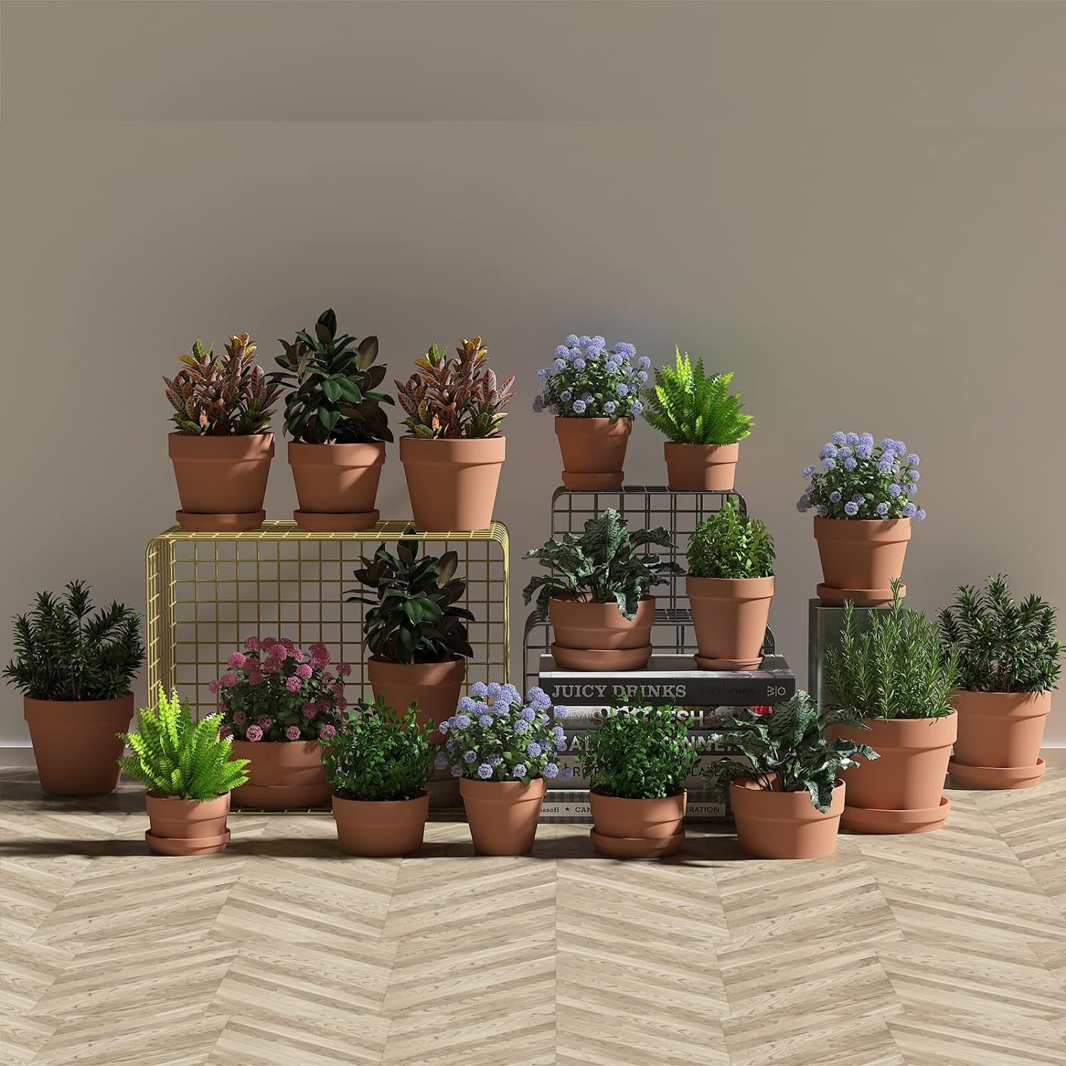 36 Pcs Small Mini Clay Pots 2.1'' Terracotta Pot Clay Ceramic Pottery Planter Cactus Flower Pots Succulent Nursery Pots- Great for Window Boxes, Cactus, Plants, Crafts, Wedding Favors