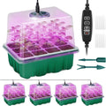 Seed Starter Tray with Plant Light, 4 Pack Grow Lights for Seed Starting Kit wit