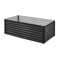 Uimoso Metal Raised Garden Bed Galvanized Planter Box 6x3x2 ft Gray for Outdoors