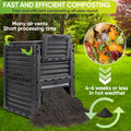 Large Garden Compost Bin 80 Gallon Outdoor Composter Bin from BPA Free Material