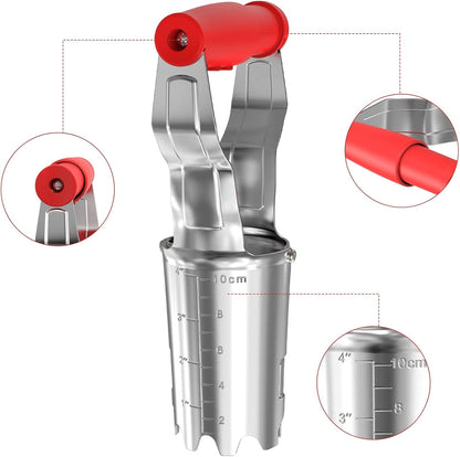 Bulb Planter with Depth Markers - Automatic Soil Releasing Seed Bulb Transplanter for Planting/Digging Tulips, Daffodils, Dahlias and More