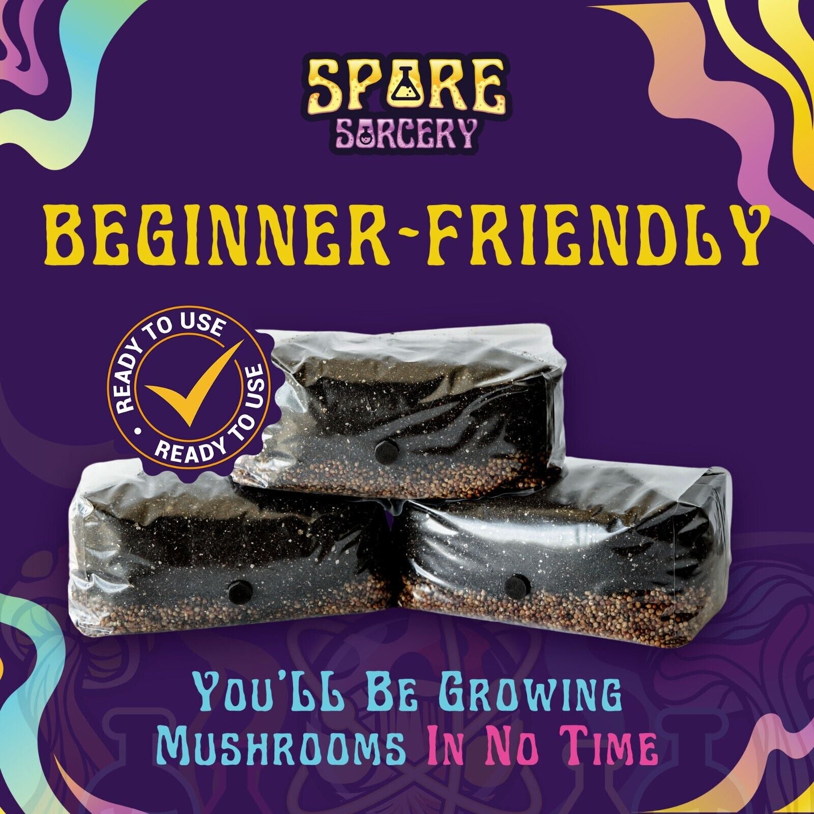 6lbs All-in-One Mushroom Grow Kit in a Bag | HUGE FLUSHES | Easy to Use