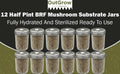 BRF Jars Brown Rice Flour Mushroom Substrate (12 Pack)