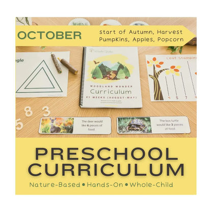 October Preschool Curriculum for Homeschoolers: Secular, Whole-child focus, Hands-on