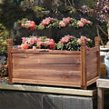 Heavy Wooden Planter Trough Planting Box Raised Garden Bed Plant Pot In/Outdoor