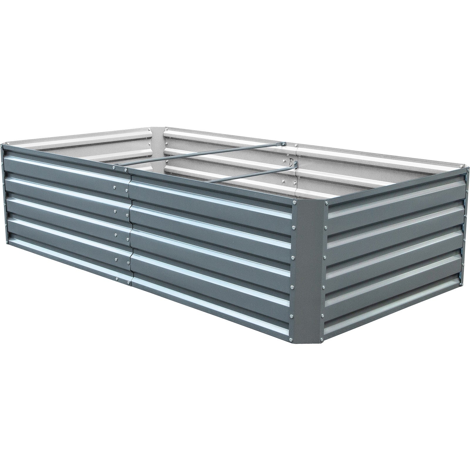 Galvanized Raised Garden Bed 80" x 40" x 19" Metal Planter Box Outdoor
