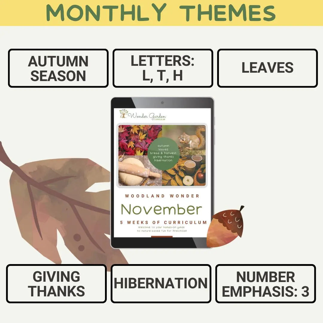 November Preschool Curriculum for Homeschoolers: Secular, Whole-child focus, Hands-on