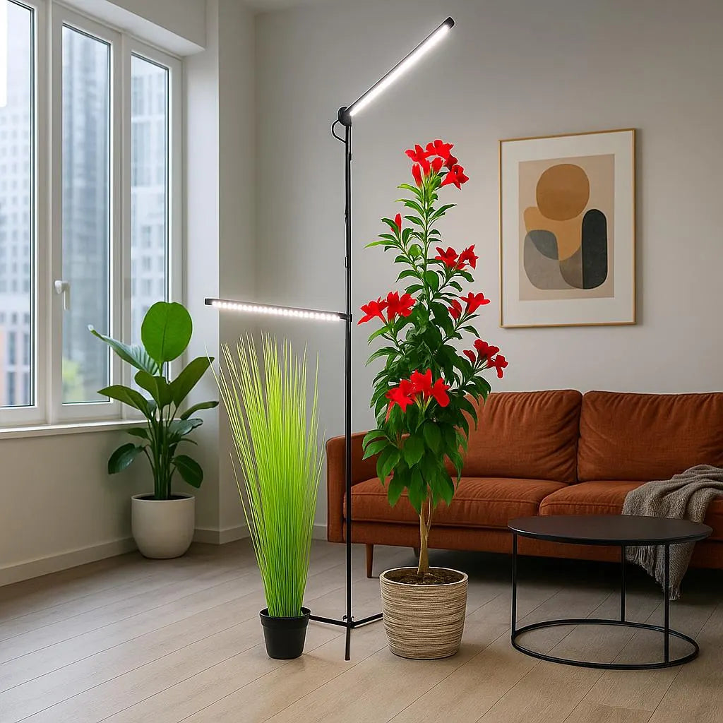 Metaflex IO-2 with 2 full-spectrum lamps. Ніgh floor grow lamp, Floor grow light for plant, led light stand, indoor LED Standing Floor Lamp