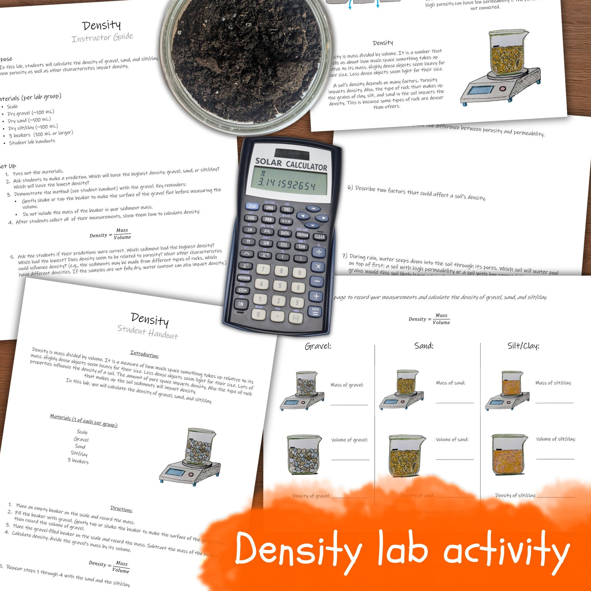 Soil Science Unit: with 5 science lab activities! Study porosity, permeability, soil textures, soil horizons, and more!