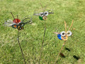 Lightning Bug Firefly Light Bulb Recycled Yard Art