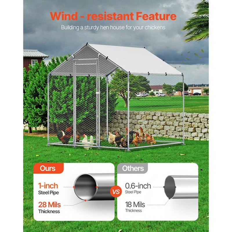 Metal Chicken Coop 6.56x6.56x6.56