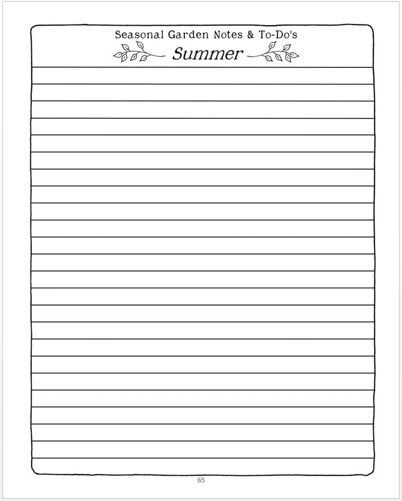 DIGITAL PDF Version - Garden Journal for Kids - 8.5 x 11 and A4 Size Formats