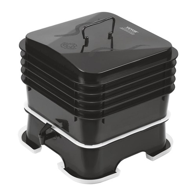 5-Tray Worm Composter 44 QT/50 L Worm Compost Bin Indoor and Outdoor