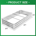 Galvanized Garden Bed, Elevated Raised Garden Bed 6x3x1ft for Outdoor Raised