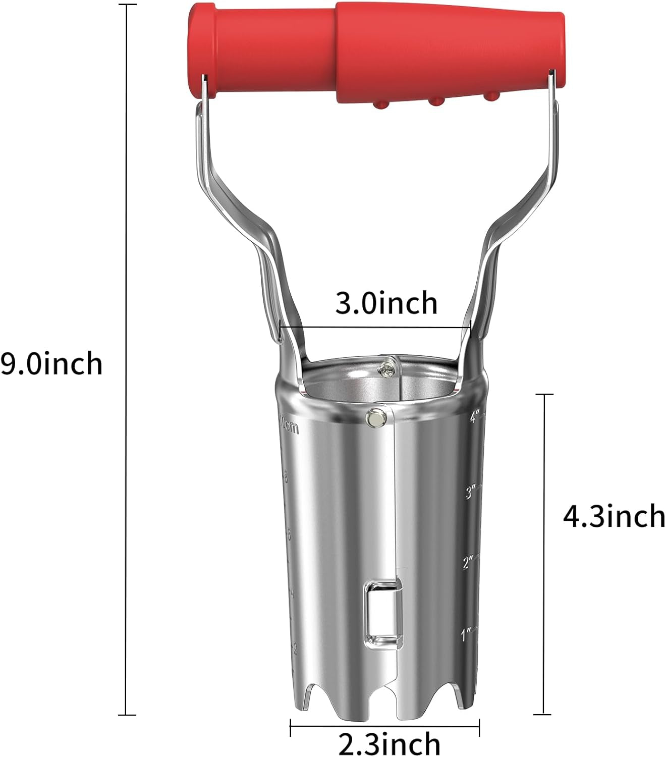 Bulb Planter with Depth Markers - Automatic Soil Releasing Seed Bulb Transplanter for Planting/Digging Tulips, Daffodils, Dahlias and More