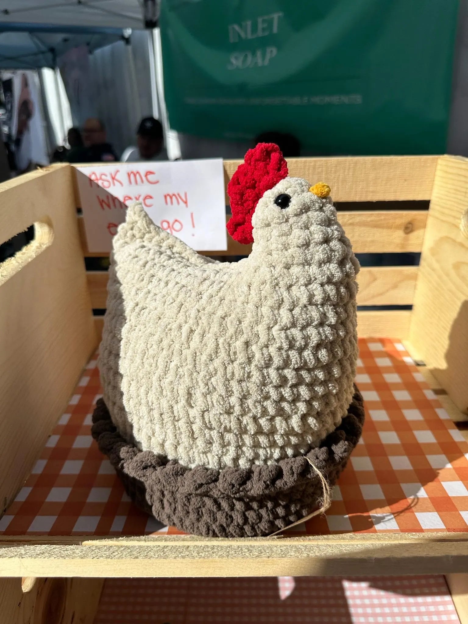 Mama Chicken in Nest with Eggs | Plush Hen that lays eggs