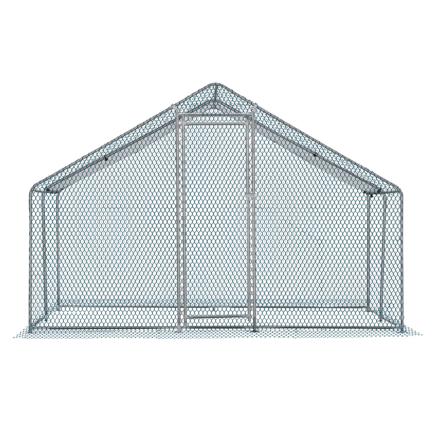10 x 10FT Metal Walk In Chicken Coop Run Cage Rabbit Hutch Hen House Enclosure