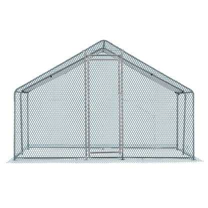 10 x 10FT Metal Walk In Chicken Coop Run Cage Rabbit Hutch Hen House Enclosure