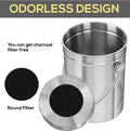 Compost Bin with Lid and 1.3 Gallon Compose Spare Charcoal Filter Utopia Kitchen