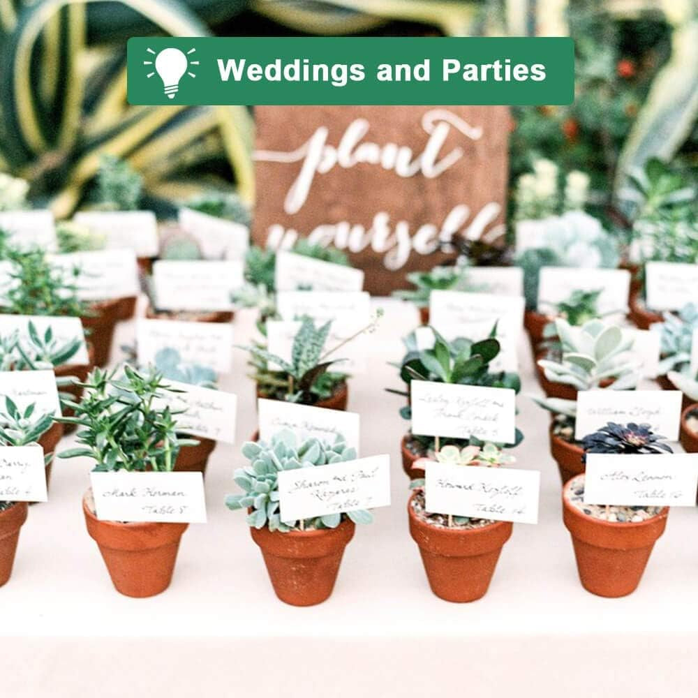 48 Pcs 2" Tiny Terracotta & Terra Cotta Pots with Drainage - Small Mini Clay Ceramic Pottery Planter Ideal for Indoor/Outdoor Plants, Crafts, Wedding Favors