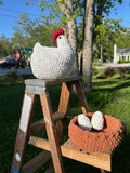 Mama Chicken in Nest with Eggs | Plush Hen that lays eggs